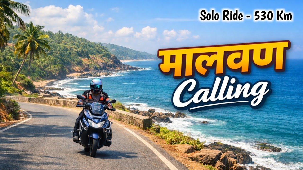 चला कोकणात 🌴 Mumbai to Malvan Solo Ride on Suzuki Burgman l Mumbai Goa Highway l Kokan Road Trip