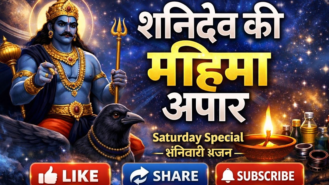 🖤 Saturday Special | शनिवारी भजन | शनिदेव की महिमा अपार 🔱