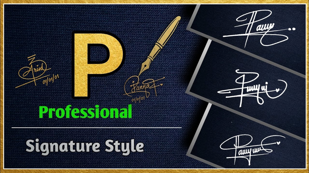 Stylish Signature with Letter 