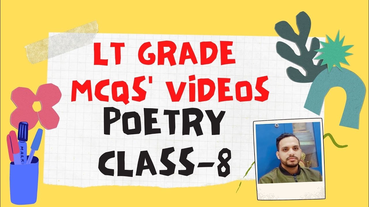 Lt Grade MCQs Video || Class 8 || Poetry || Free Classes for Lt Grade English