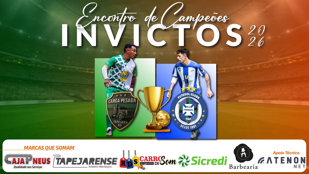 ⚽️⚽⚽ Carga Pesada x FC Pinheiro | 📅 Dia: 10/01/2026 | Encontro dos Campeões Invictos de Futebol ⚽️⚽⚽