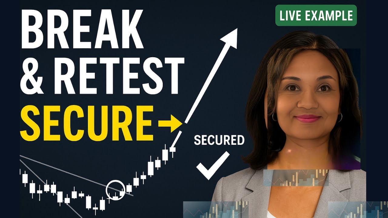 How I Secure Profit Simple Step-by-Step -Break and Retest &mdash; (live example)
