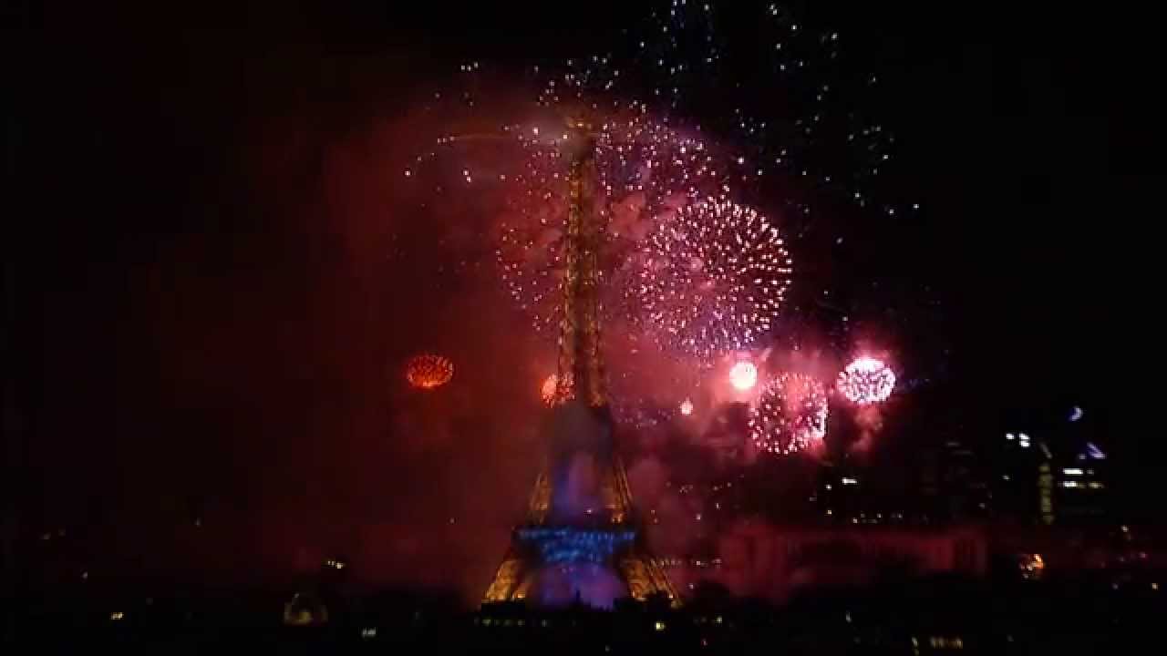 Feu d'artifice complet du 14 Juillet 2014, Tour Eiffel - Trocadero, Paris
