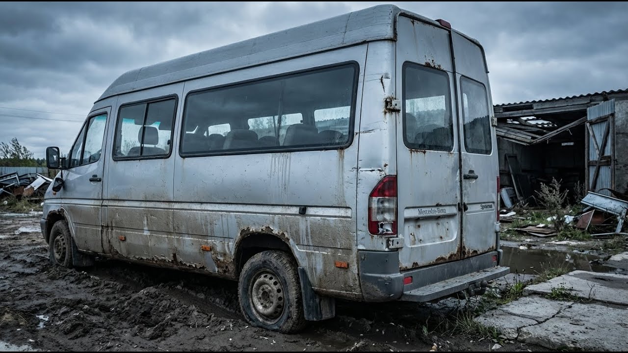 ASMR Car Restoration! This ‘Totaled’ Mud Pit Bus Full Restoration to New