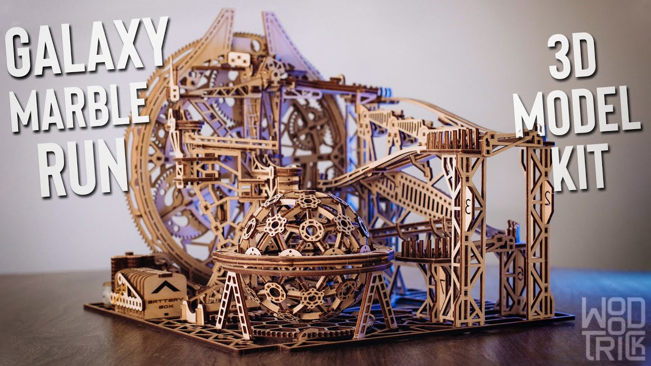 Galaxy Marble Run - Wood Trick Model Kit. How it Works?