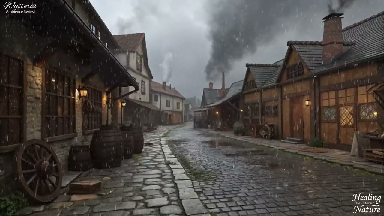Timeless Rain in an Ancient City | Wysteria Medieval Ambience