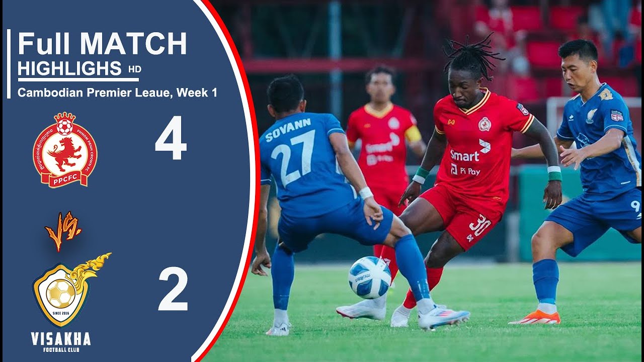 Phnom Penh Crown FC Vs Visakha FC |Cambodia Premier League 2024, Week 1Match1| Full Match Highlights
