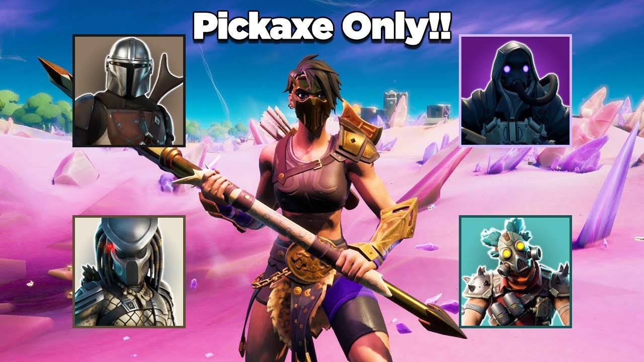 Killing All Mythic Bosses & An IO Guard Using Only A Pickaxe Challenge in Fortnite *IMPOSSIBLE*
