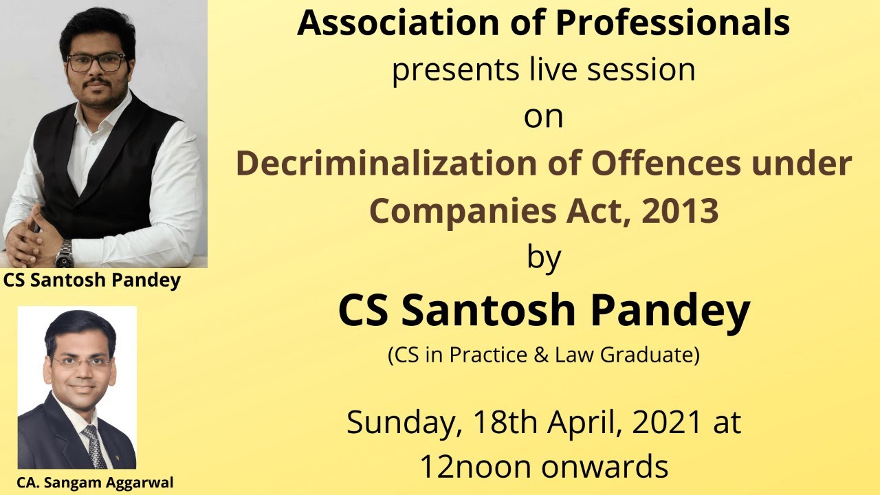 Decriminalization of Offences under Companies Act, 2013