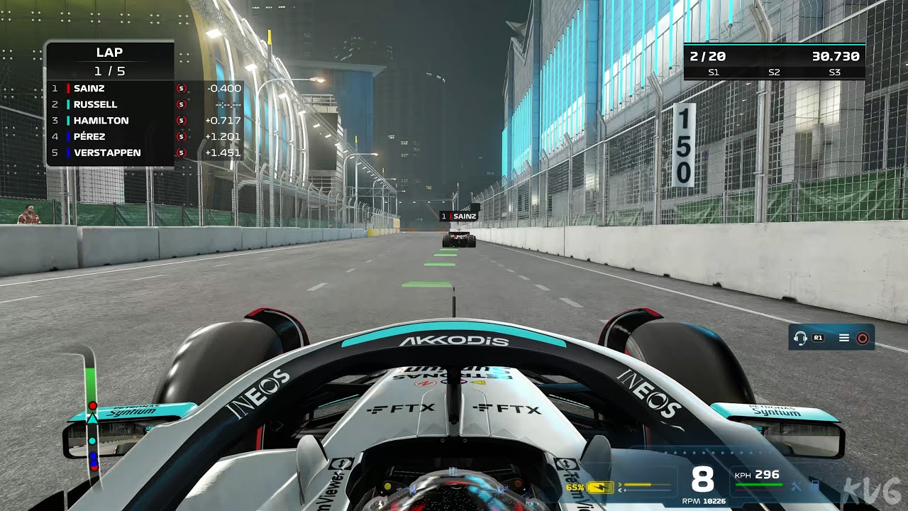 F1 22 - Marina Bay Street Circuit - Singapore (Singapore Grand Prix) - Gameplay (PS5 UHD) [4K60FPS]