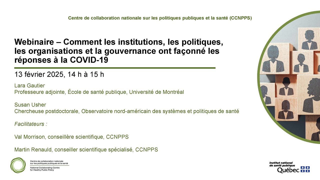 Webinaire – Les institutions, les politiques, les organisations et la gouvernance face à la COVID-19