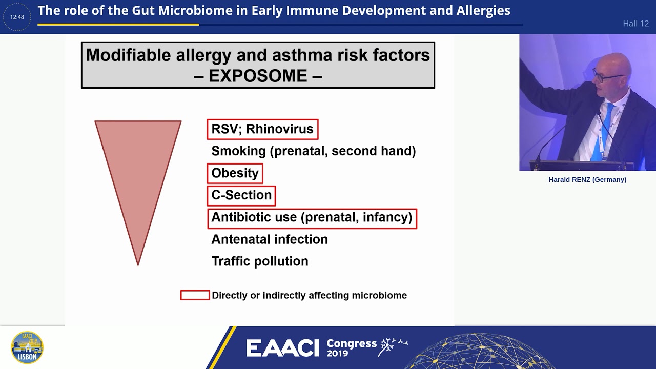 The Role of the Gut Microbiome in Early Immune Development and Allergies - EAACI 2019 - Harald Renz