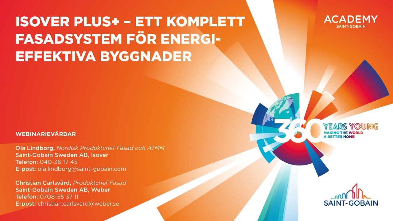Webinarium: Isover PLUS+ – Ett komplett fasadsystem för energieffektiva byggnader