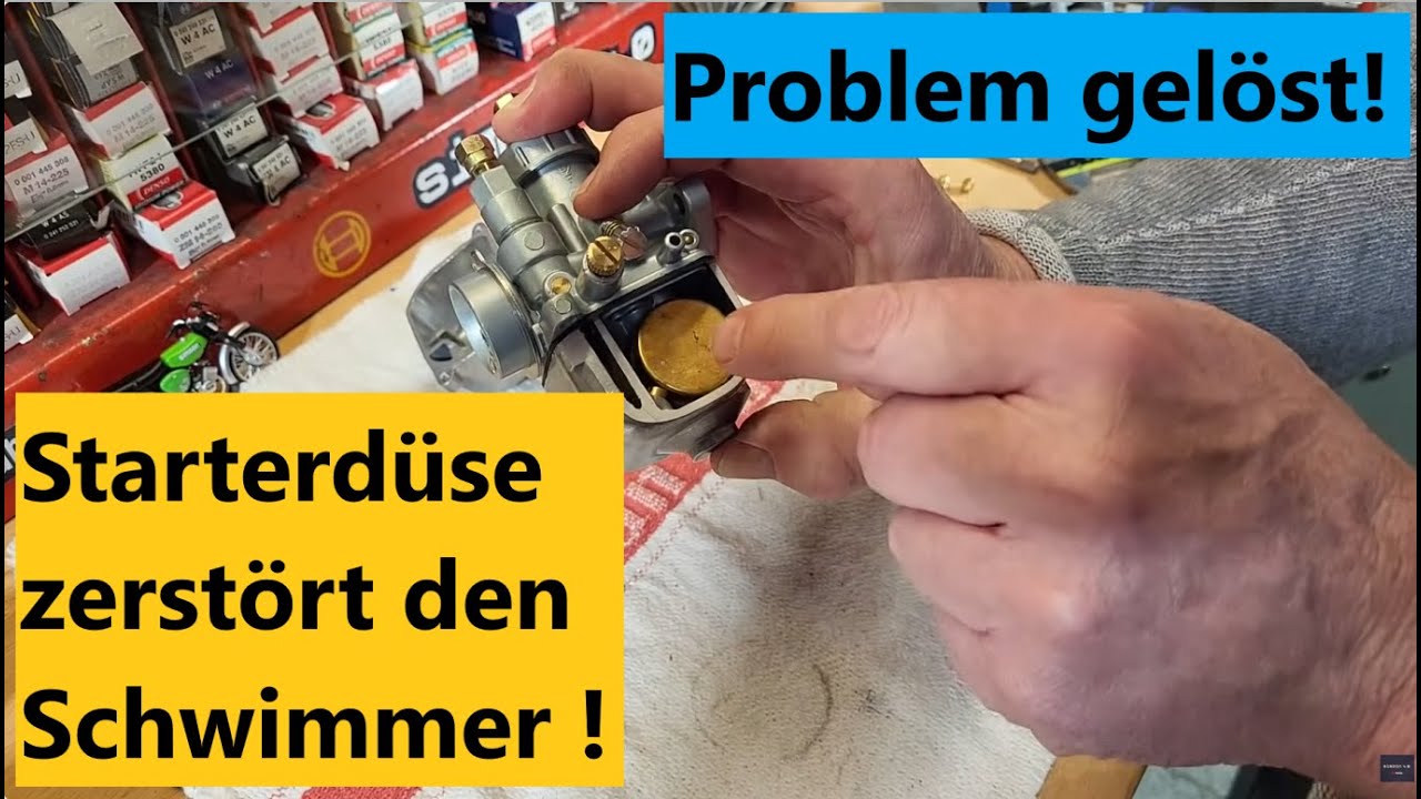 Simson BVF Vergaser - Starterdüse zerstört den Schwimmer !