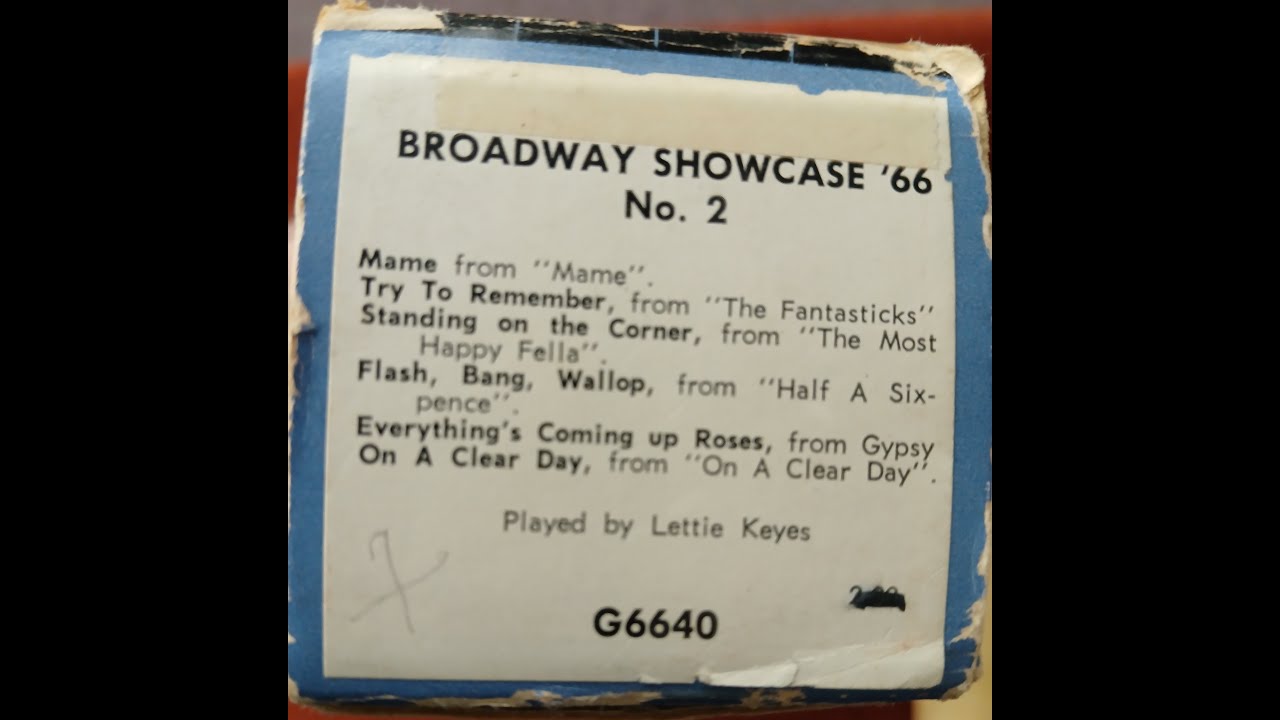 Broadway Showcase 1966 Medley #2 on Mastertouch Player Piano Roll 