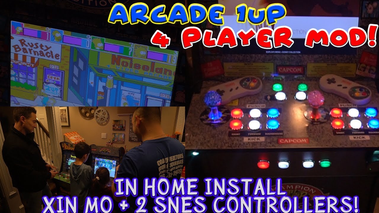 Аркадный мод для 4 игроков! Xin mo + 2 контроллера snes!