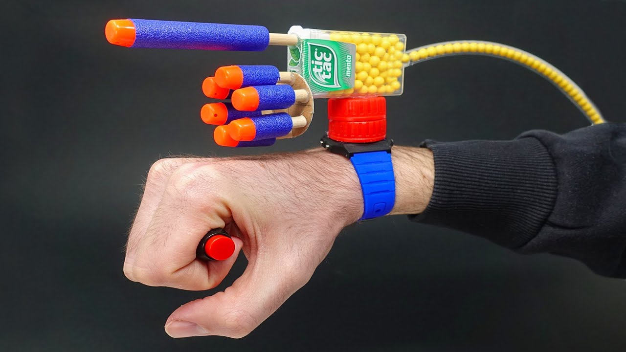 Fabrique une PUISSANTE Montre Pistolet Nerf 🔥🔫