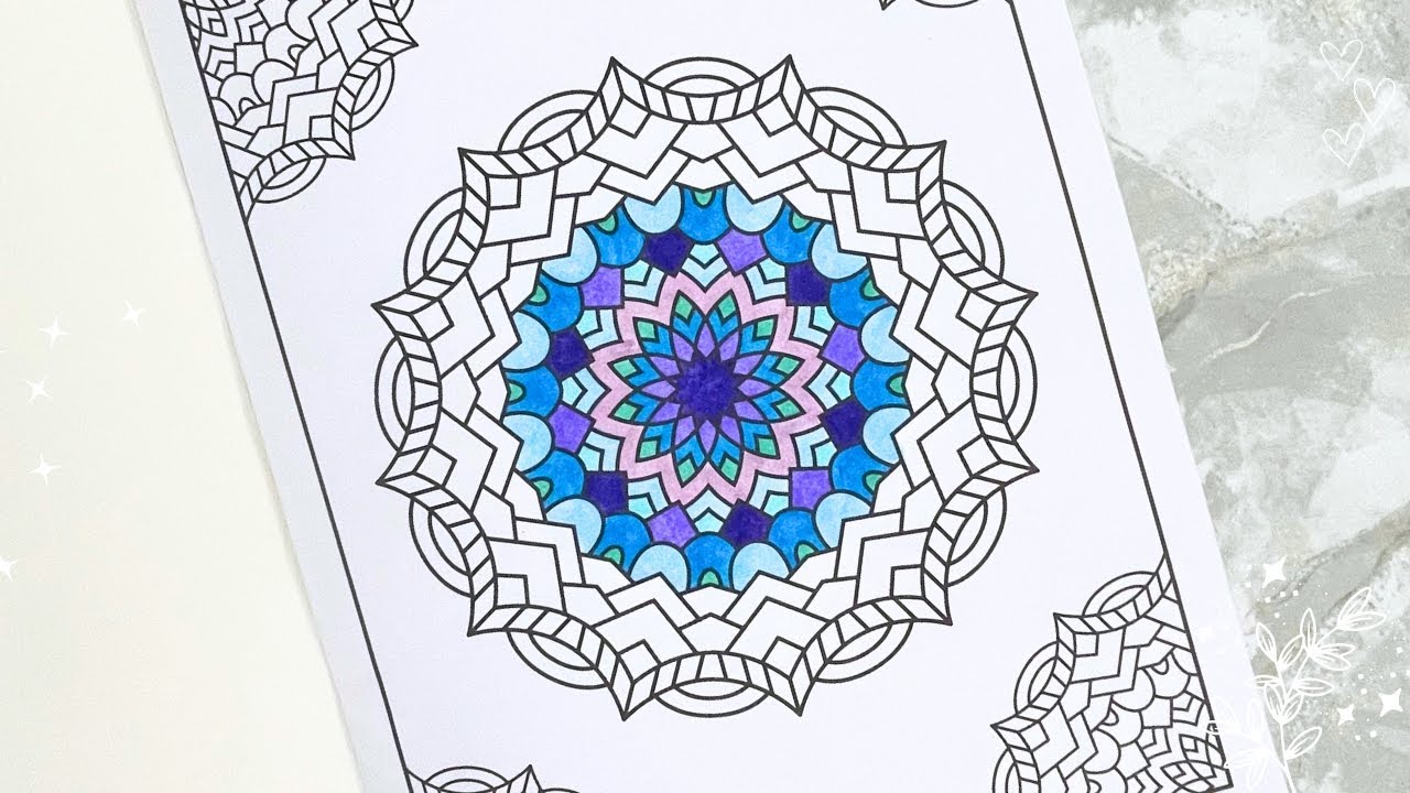 Relaxing Mandala Colouring 🤍 Mandala Colouring for Adults 🌸 