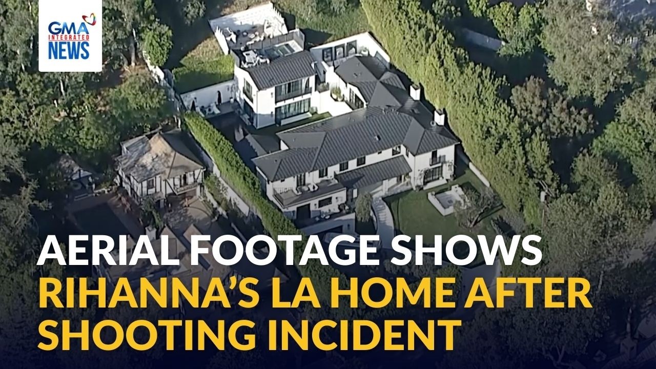 Aerial footage shows Rihanna’s LA home after shooting incident | GMA Integrated News