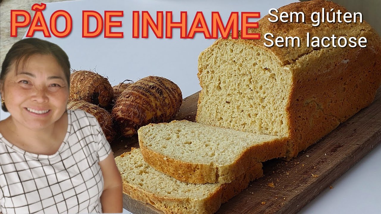 PÃO DE INHAME COM LINHAÇA SEM GLÚTEN E SEM LACTOSE