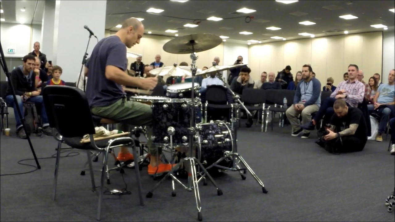 Marko Djordjevic clinic in the Education Zone at the 2016 London Drum Show,