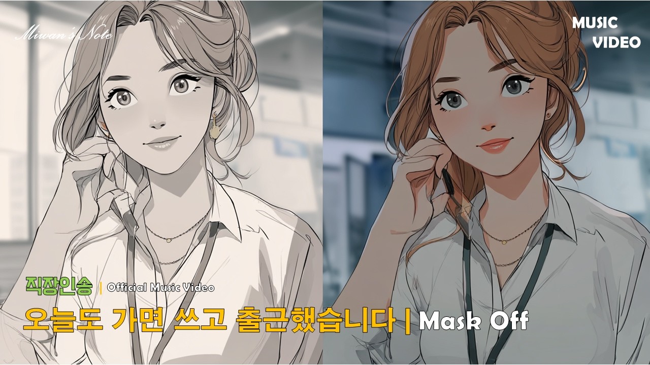 오늘도 가면 쓰고 출근했습니다 | Mask Off | 직장인 애니메이션 MV #maskoff #직장인공감 #퇴근송