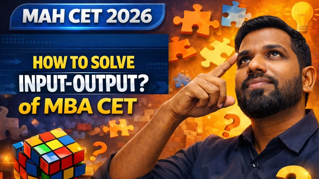 How to solve input output of MBA CET  #jbims #livestream