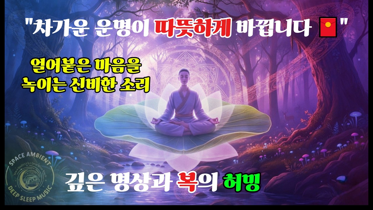 🌙 차가운 밤을 녹이는 온기 포근한 허밍 432Hz l Warmth in the Frozen Night 🌙 - Space ambient for Deep sleep Music -
