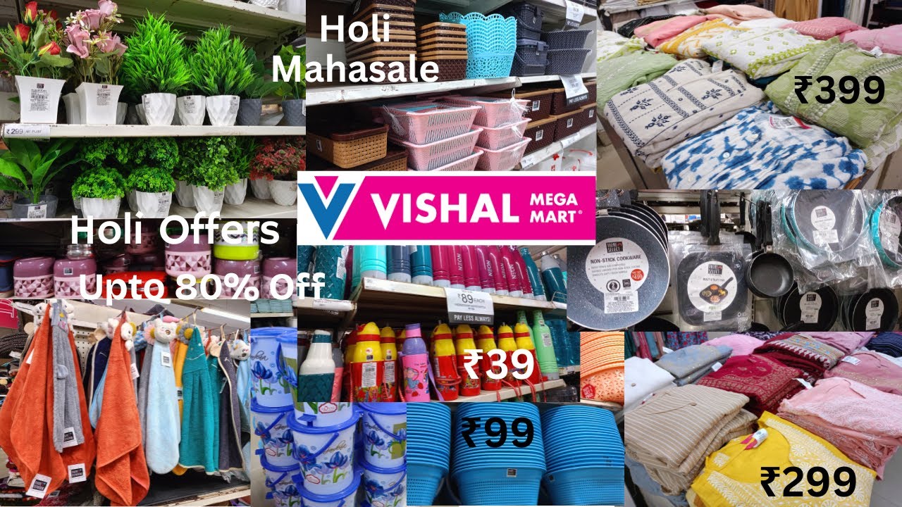 Vishal Mega Mart Holi Mahasale Offers│Cheapest Kitchen items Under 99│Vishal Mega Mart Offers Today