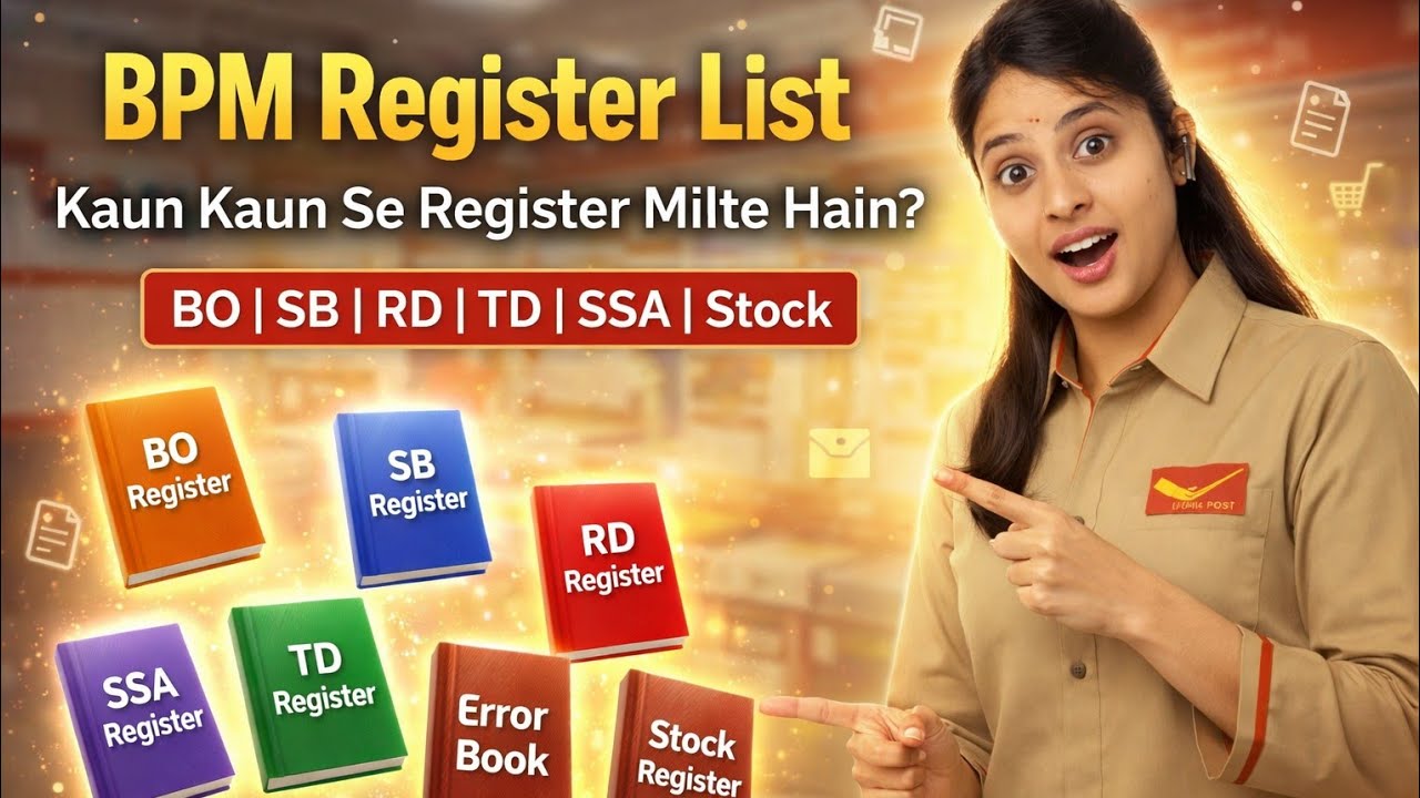 GDS BPM को कौन कौन से Register maintain करना होता हैं 🤔 #indiapost #gds