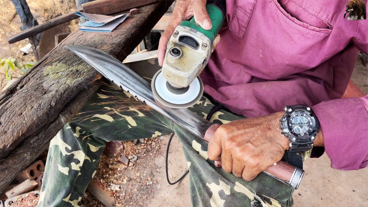 Perfect knife making by Cambodian Blacksmith