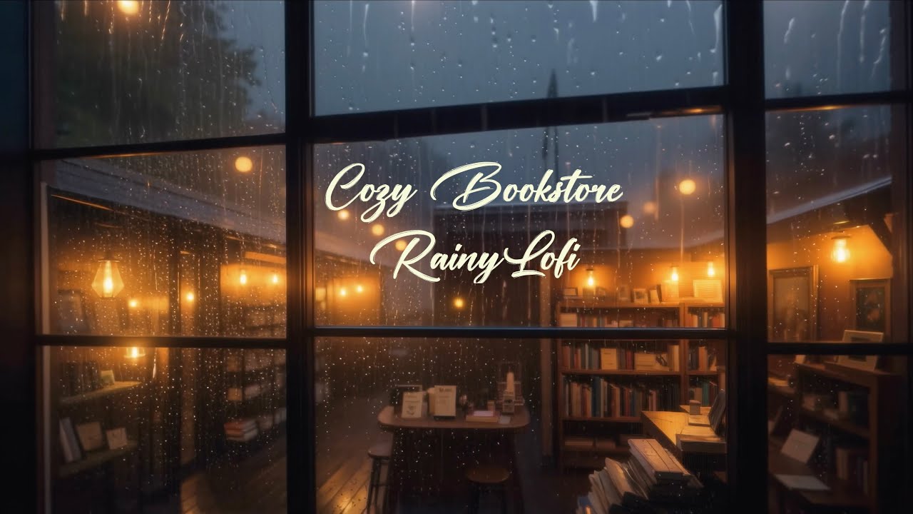 1 Hour Lofi Beats to Study To ☕🌙 | Night Coffee Shop Rain Ambience