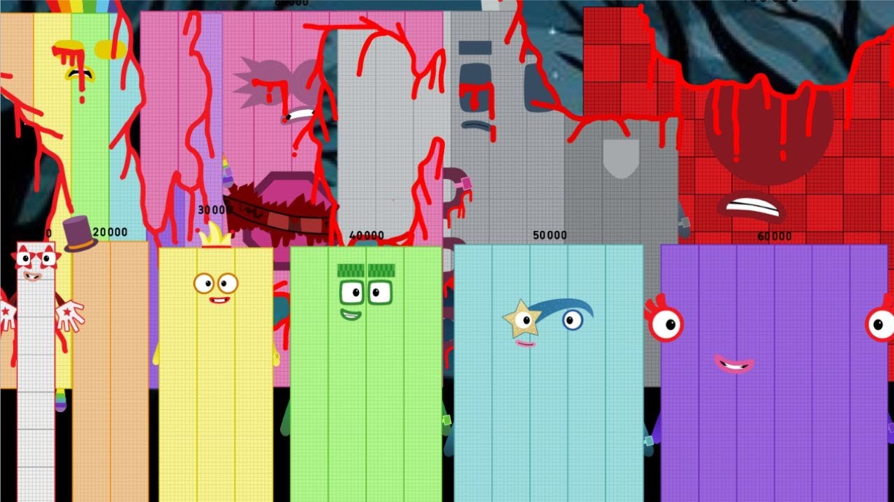 Zombie Invasion! Numberblocks Band But Reimagined (10000-100000) Zombie Vs Normal