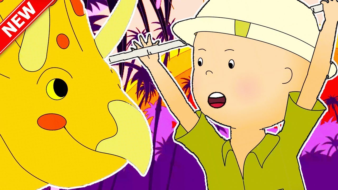 ★NEW★ Caillou's Dinosaur Adventure | Funny Animated Caillou | Cartoons for kids