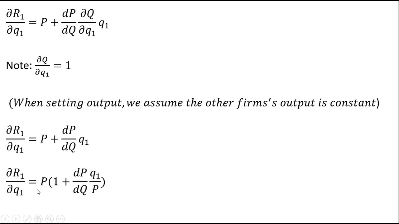 Cournot: Deriving the Lerner Index