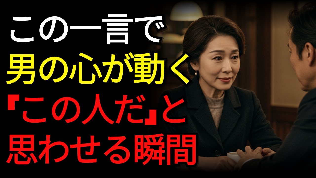 この一言で&nbsp;&nbsp;男の心が動く&nbsp;&nbsp;「この人だ」と&nbsp;&nbsp;思わせる瞬間&nbsp;ㅣ中年恋愛ㅣ恋愛心理