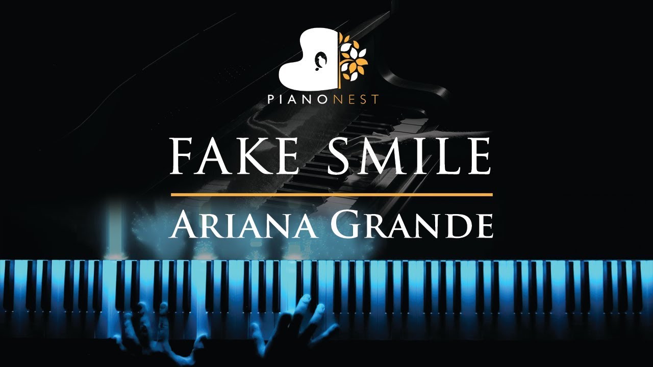 Ariana Grande - fake smile - Piano Karaoke / Sing Along Cover with Lyrics