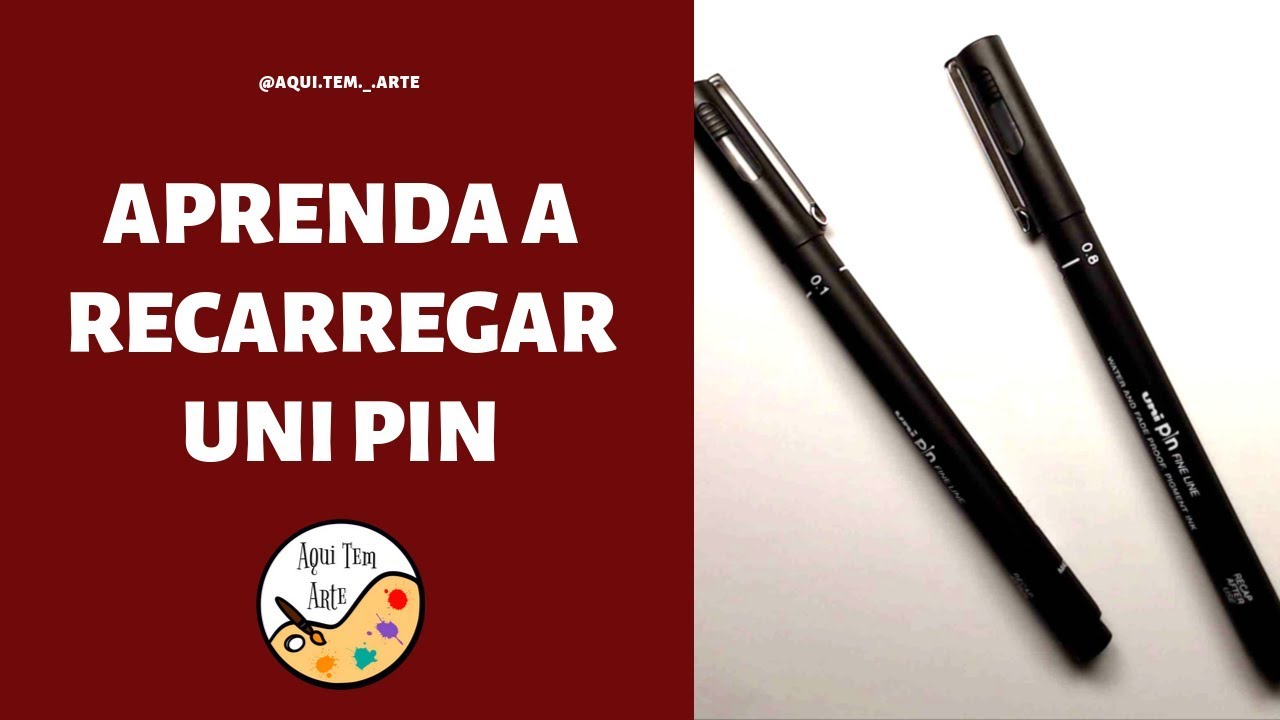 COMO RECARREGAR CANETA UNI PIN - DIY - FAÇA VOCÊ MESMO