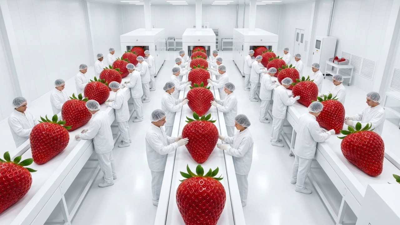 Inside a Giant Strawberry Factory 🍓 | Unbelievable Production Process