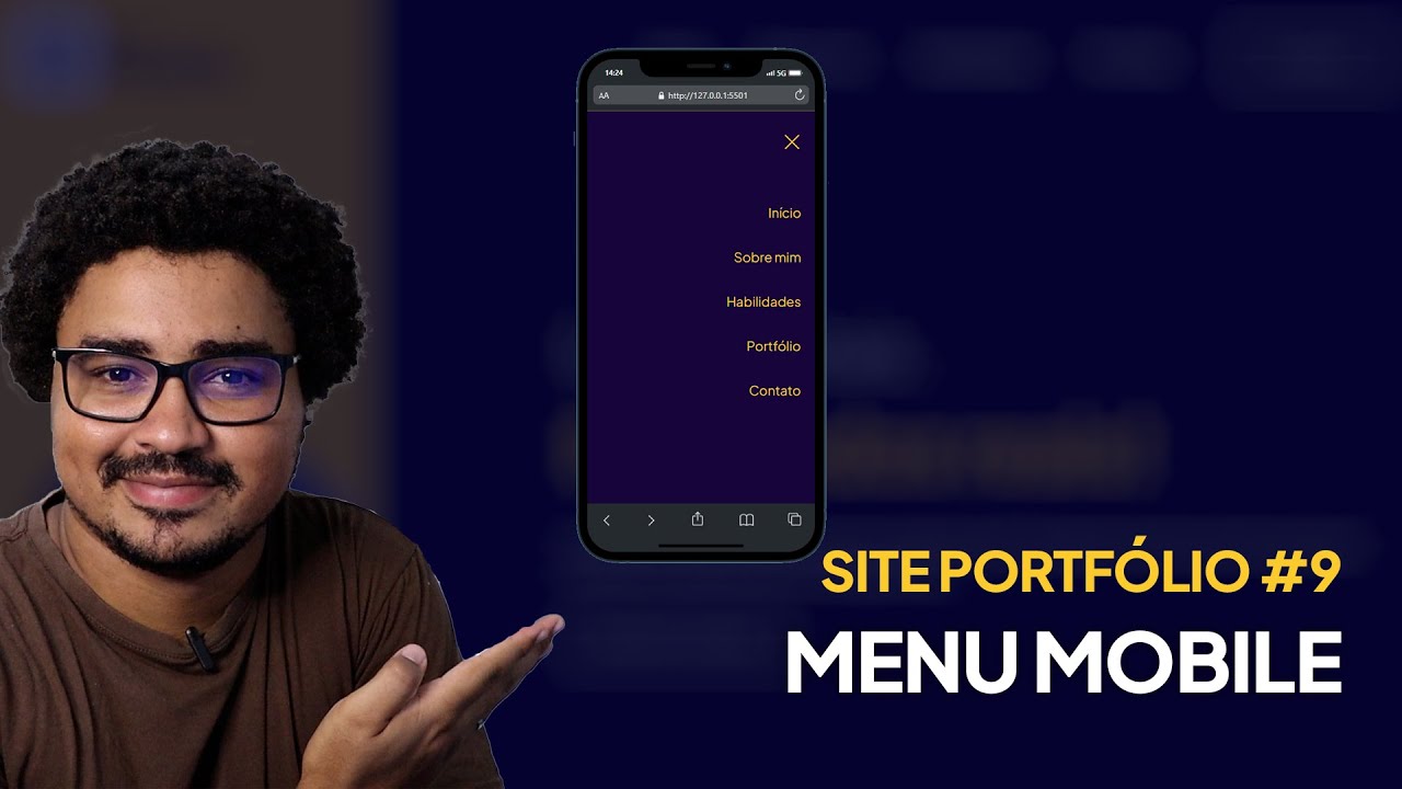 Como criar um site portfólio #9 - criando o menu mobile (aula HTML, CSS e JS)