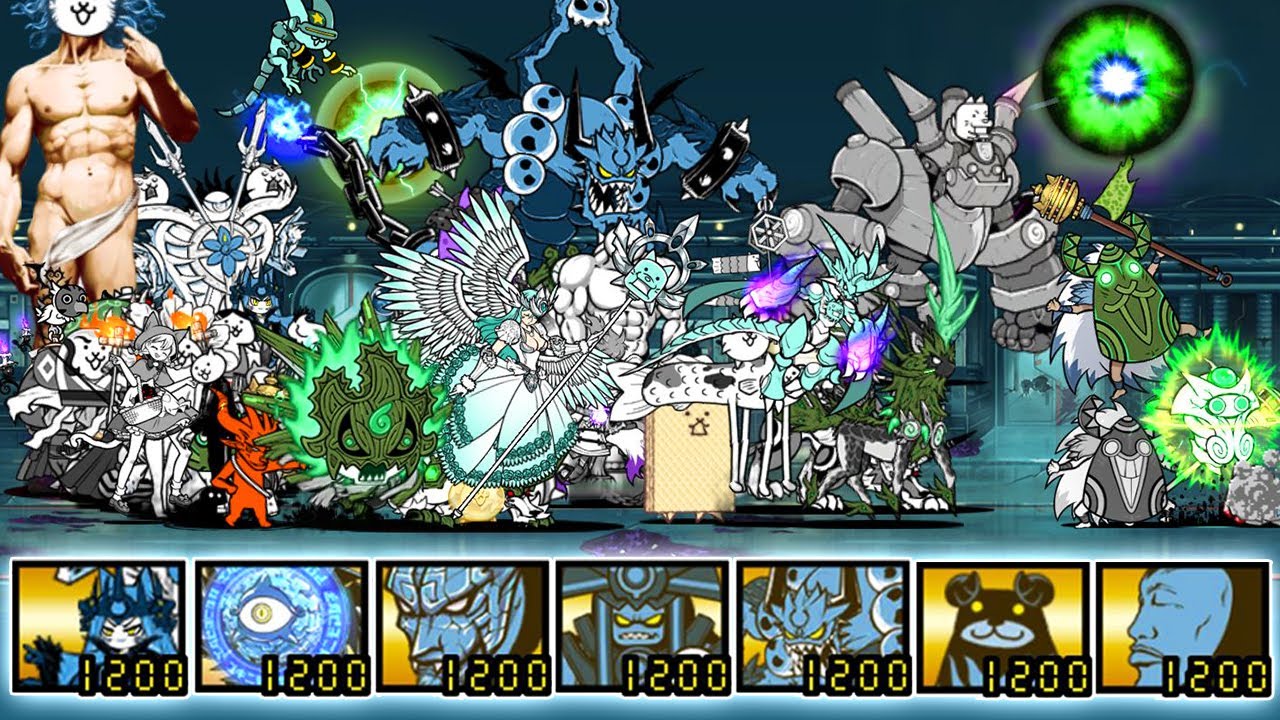The Battle Cats - All Corrupted Cats VS Aku Bosses!
