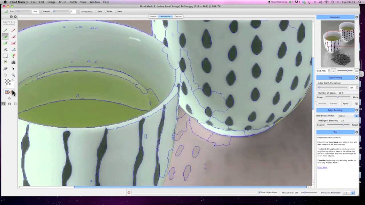 Fluid Mask 3 - Working with the Forced Edge Tool