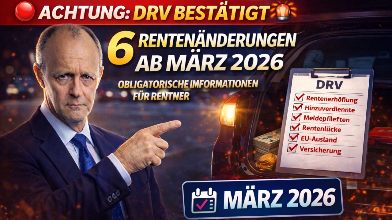 🔴 Achtung: DRV bestätigt 6 Rentenänderungen ab März 2026 – Obligatorische Informationen für Rentner