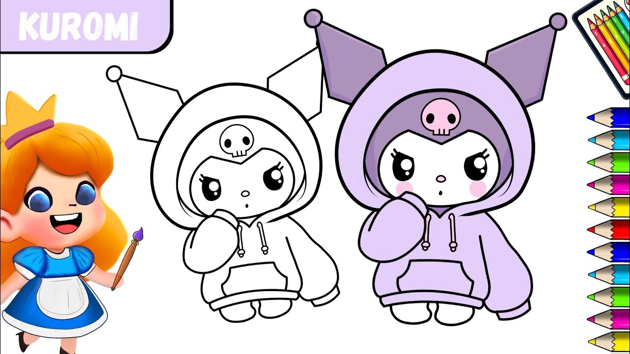 How to Draw Cute Kuromi in Hoodie