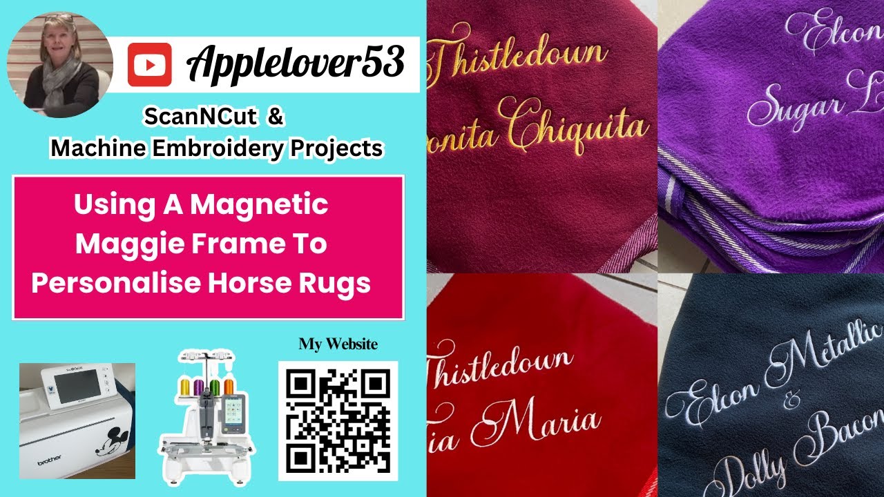 Embroidering A Horse Rug With A Magnetic Maggie Hoop & A Brother PR1X
