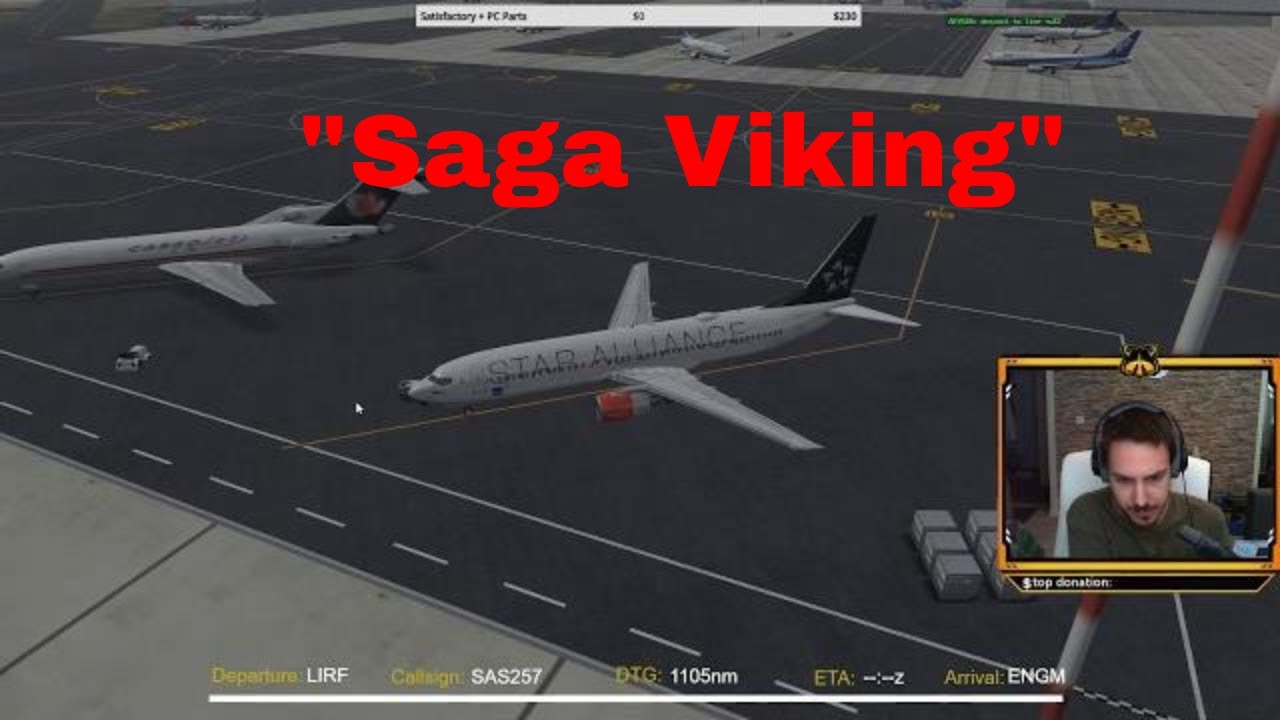 💻🎮 [XP11] IVAO Summer Tour |  LIRF - ENGM | "Saga Viking" 737-800
