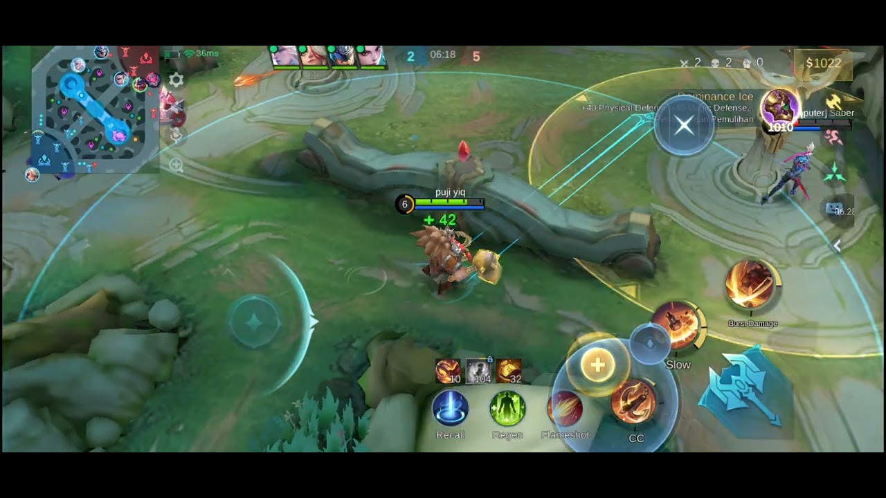 FRANCO,HANABI,JOHNSON,MELISSA,AURORA VS COMPUTER KITA MENANG #MOBILE LEGENDS 