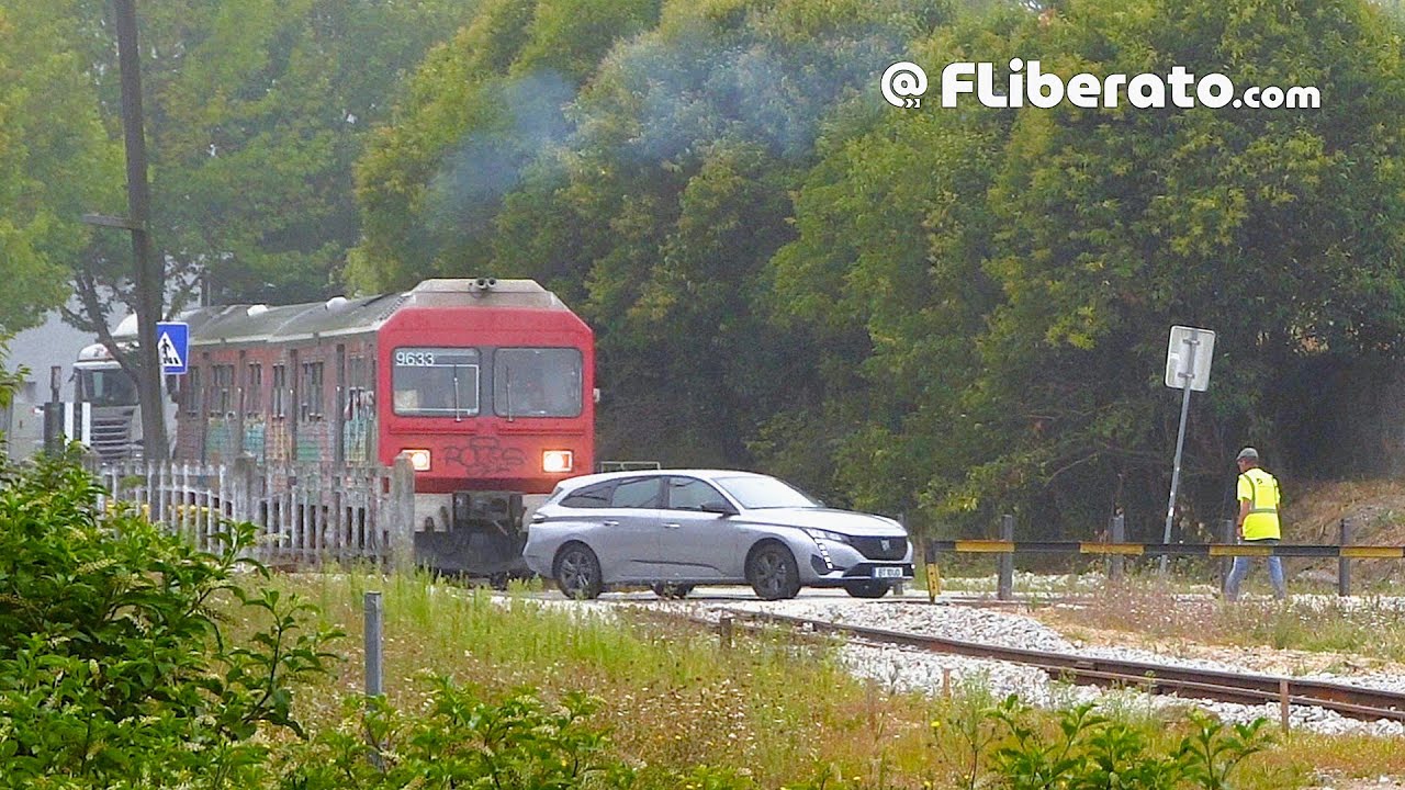 Automotora CP9633 em Albergaria-a-Velha após RIV Linha do Vouga