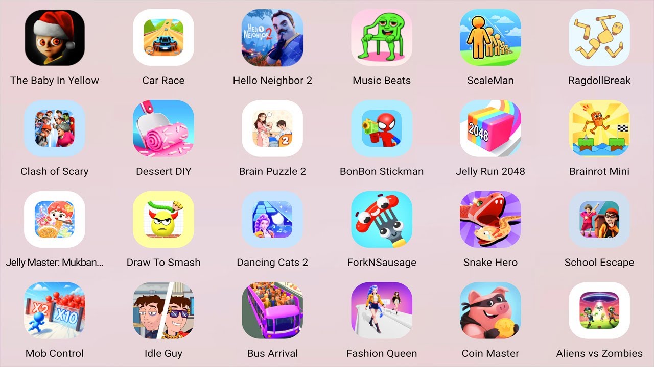 Roblox,Find the Alien 2,Bridge Race,Race Master 3D,Crazy Office,Find Out,Dessert DIY,School Escape,.