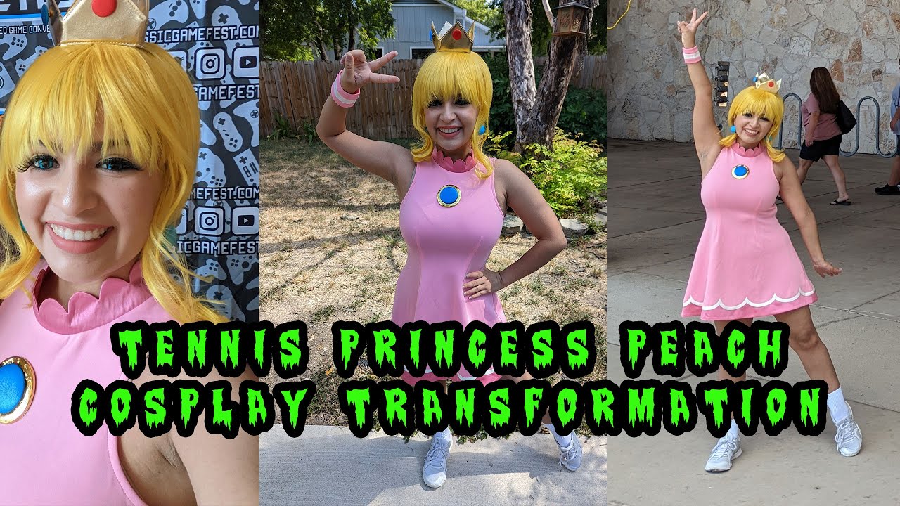 Tennis Princess Peach Cosplay Transformation
